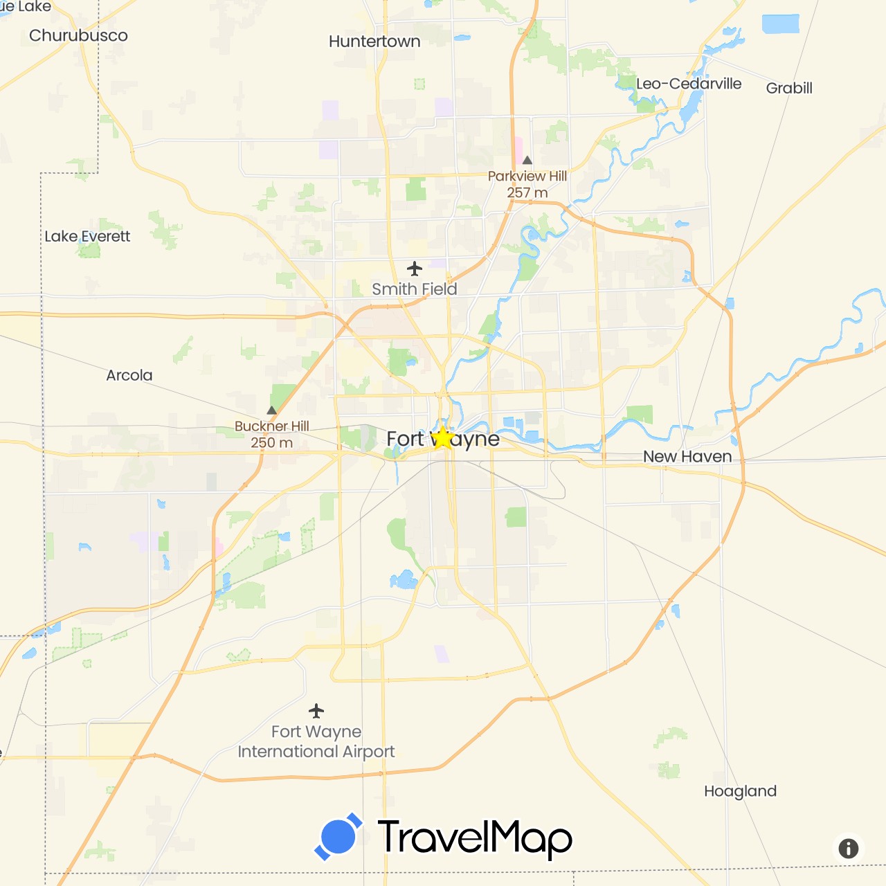TravelMap itinerary: driving in United States (North America)